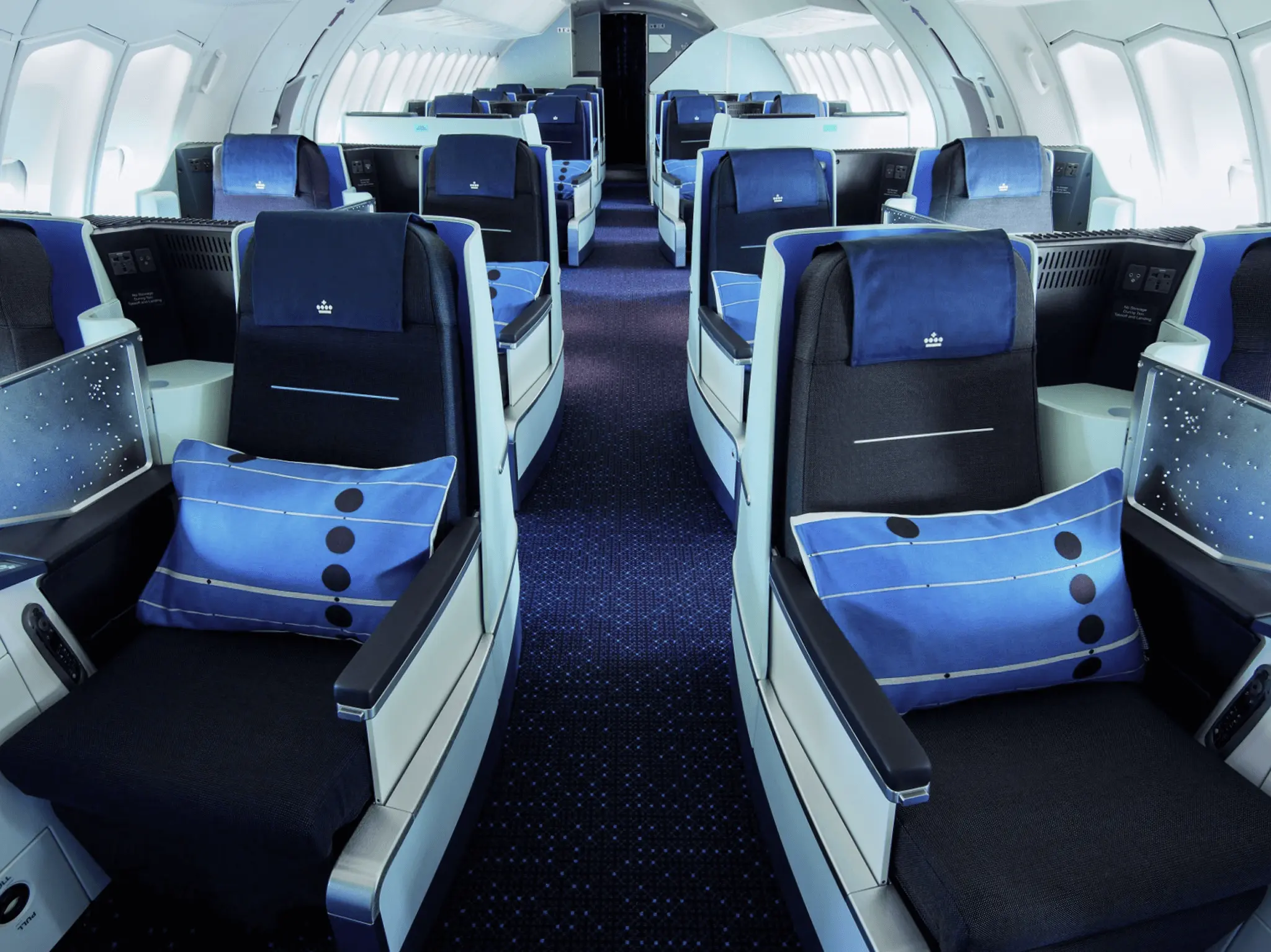 KLM Royal Dutch business class cabin